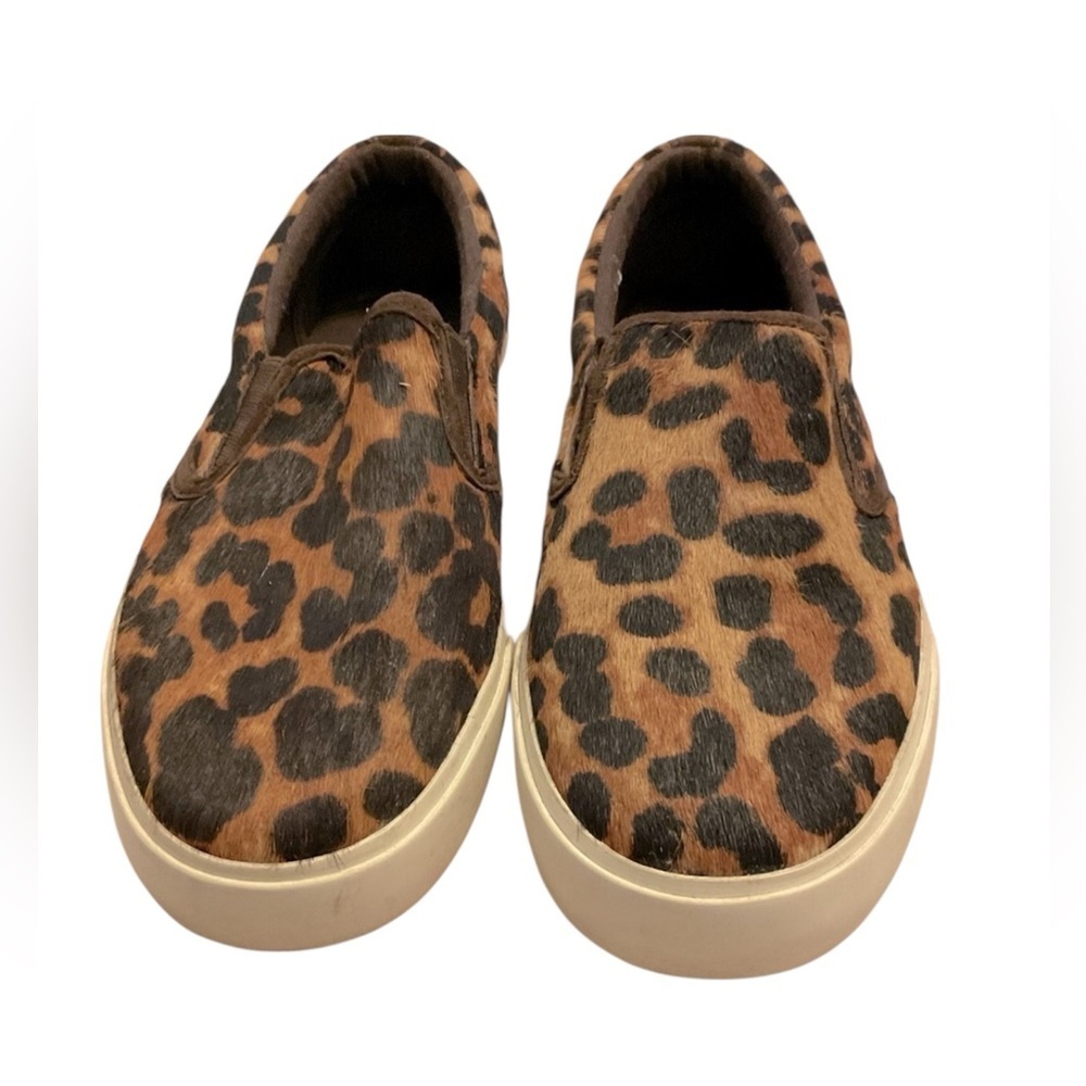 Lauren Ralph Lauren Cedar II Slip On Shoes Womens 6B Leopard Print Calf Hair